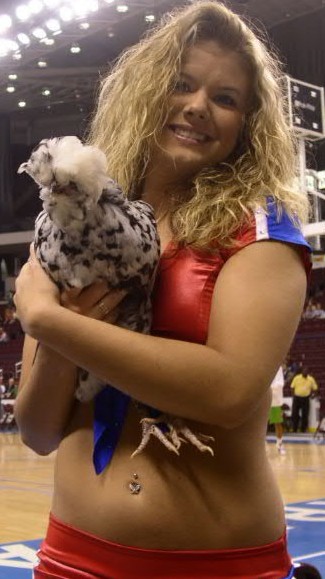 Boo Boo with cheerleader