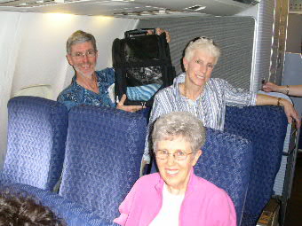 Boo Boo on airplane to LA