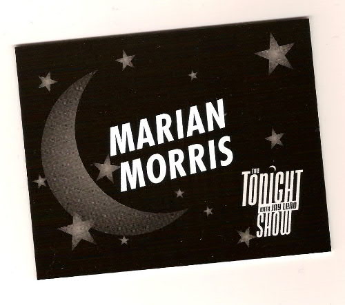 Marian Morris dressing door sign